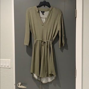 Green half sleeve dress